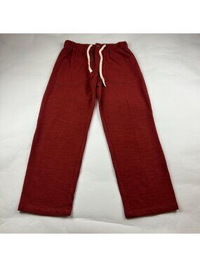 Polagram Rust Textured Knit Button Fly Relaxed Ankle Pant M New